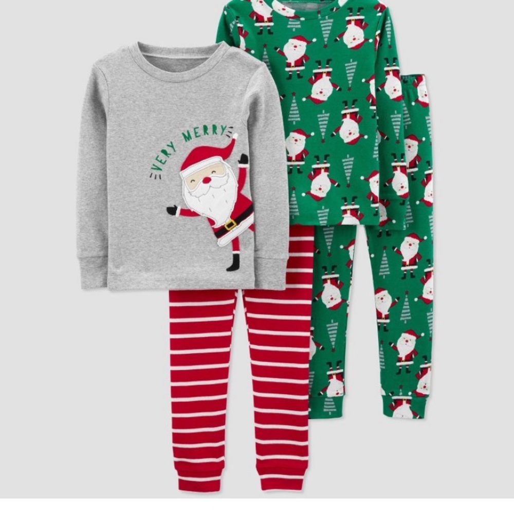 J.o.y by carters boys Santa pajama set